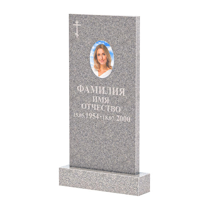 Памятники из цветного гранита в Новосибирске | Памятник из Сибирского гранита прямой