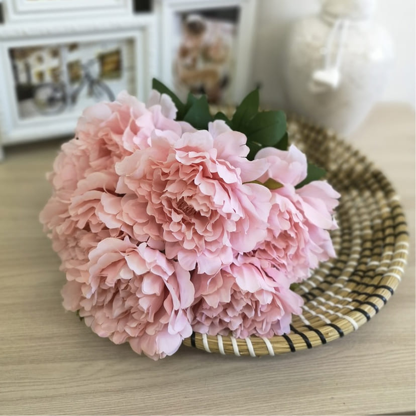 Искусственные цветы в Новосибирске | Цветы искусственные «Пионы», розовые, букет