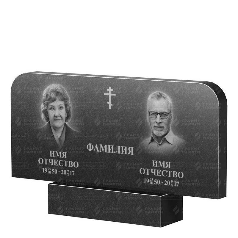Памятники из гранита двойные в Новосибирске | Двойной гранитный памятник ФГ-254