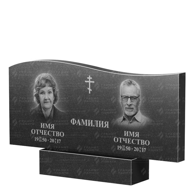Памятники из гранита двойные в Новосибирске | Двойной гранитный памятник ФГ-255