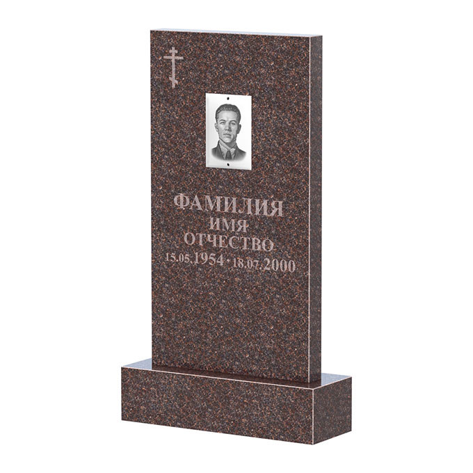 Памятники из цветного гранита в Новосибирске | Памятник из гранита Елизовский прямой