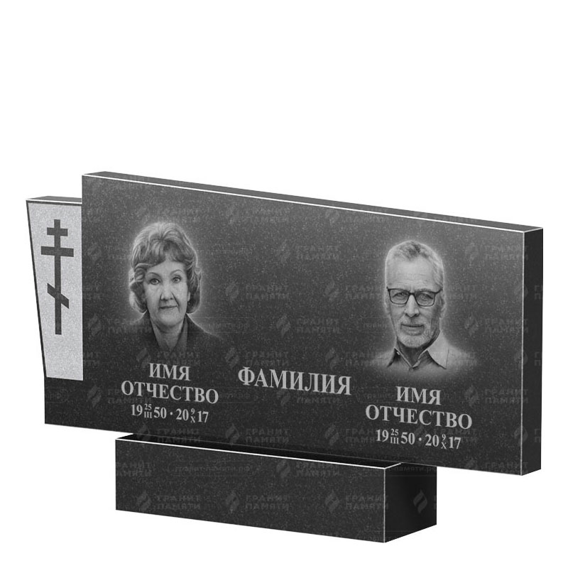 Памятники из гранита двойные в Новосибирске | Двойной гранитный памятник ФГ-137
