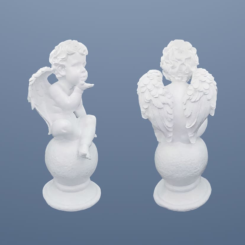 Скульптуры из искусственного мрамора в Новосибирске | Скульптура ангел на шаре №2