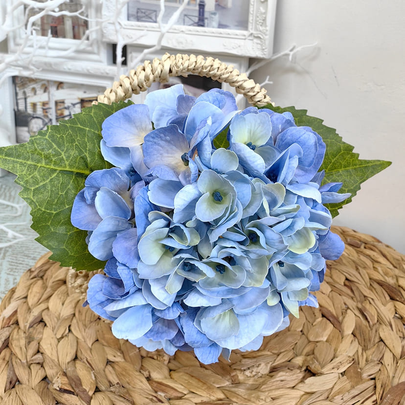 Искусственные цветы в Новосибирске | Цветок искусственный «Гортензия», голубая, одиночный