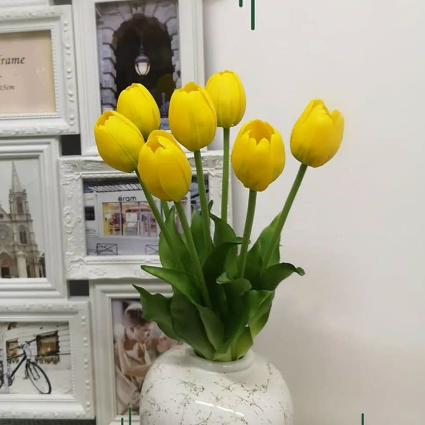 Искусственные цветы в Новосибирске | Цветы искусственные «Тюльпаны», желтые, букет