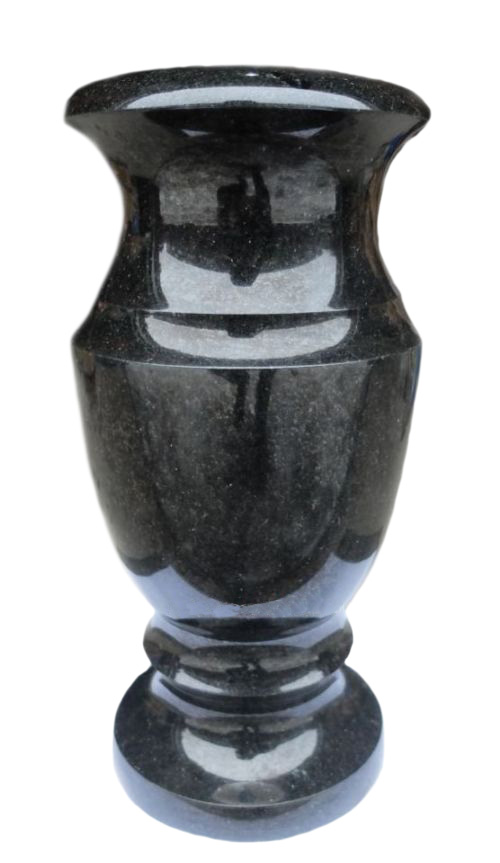 Вазы из камня в Новосибирске | Ваза гранитная «Габбро 30»