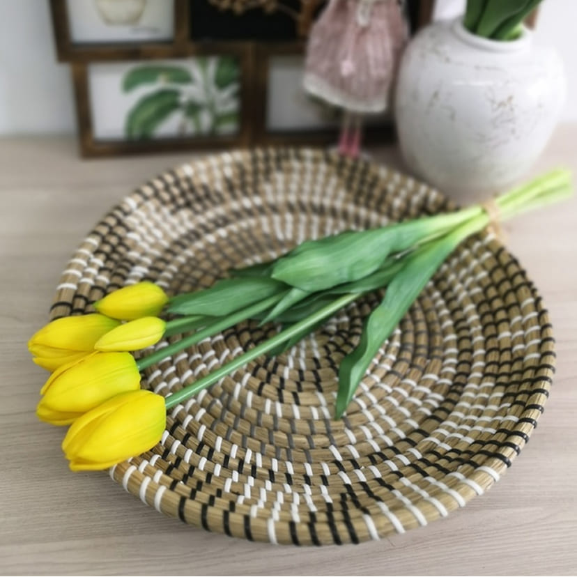 Искусственные цветы в Новосибирске | Цветы искусственные «Тюльпаны, бутоны», желтые, букет