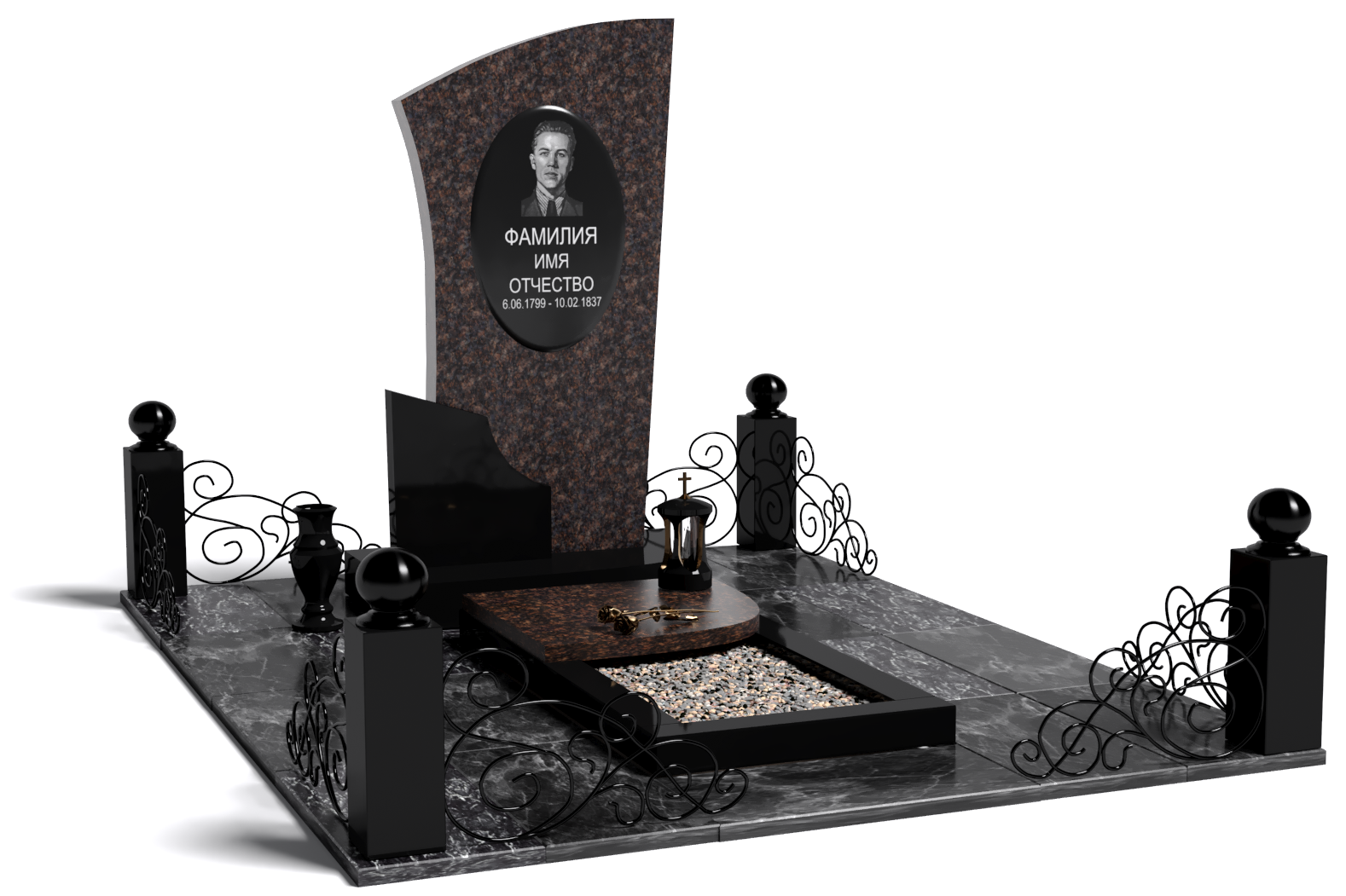 Одинарные мемориальные комплексы в Новосибирске | Мемориальный комплекс №12