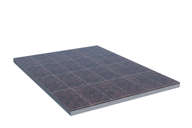 Площадки на могилу в Новосибирске | Площадка с облицовкой Дымовским гранитом