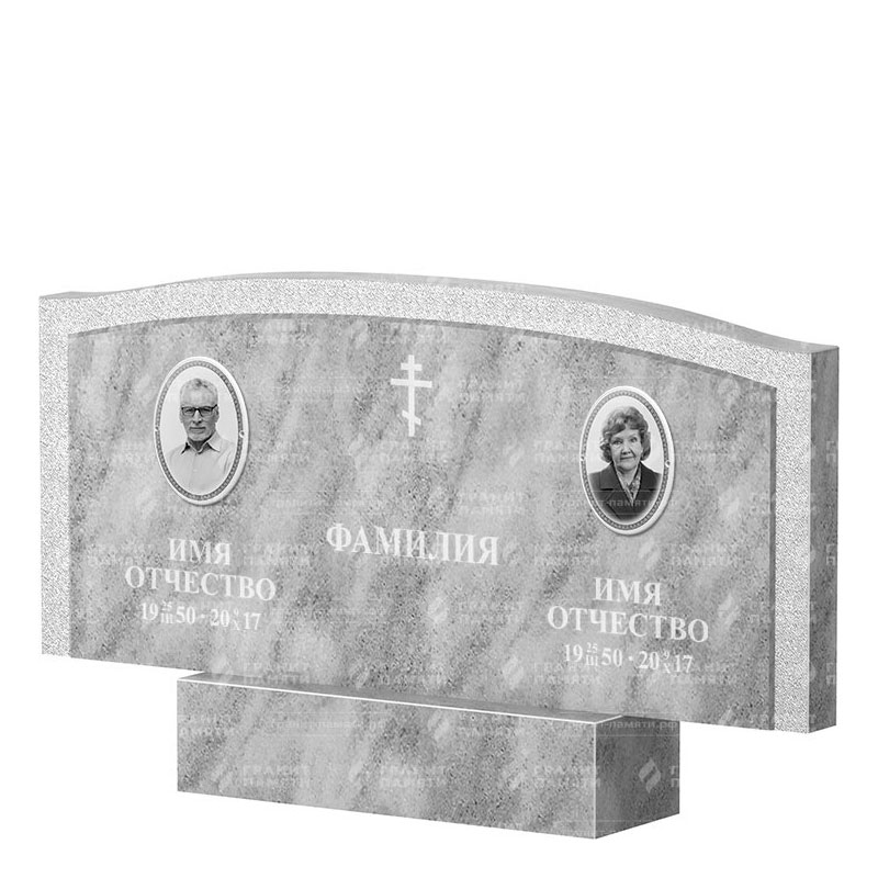 Памятники из мрамора в Новосибирске | Двойной мраморный памятник ФМ-131