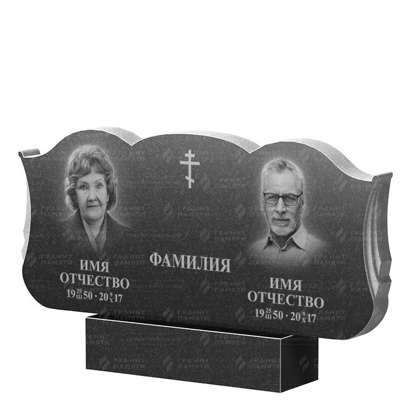 Гранитные памятники в Новосибирске | Двойной гранитный памятник ФГ-261