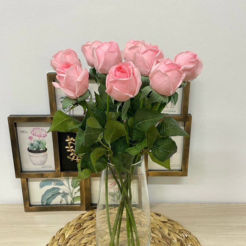 Искусственные цветы в Новосибирске | Цветок искусственный «Роза», нежно-розовая, одиночный