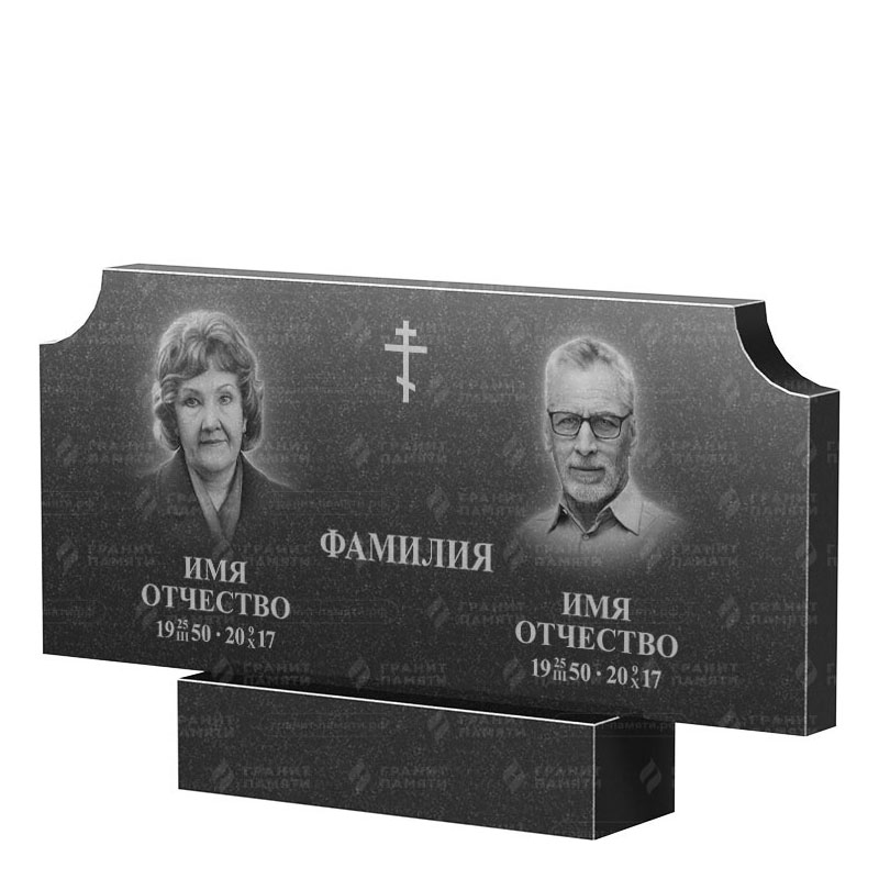 Памятники из гранита двойные в Новосибирске | Двойной гранитный памятник ФГ-253