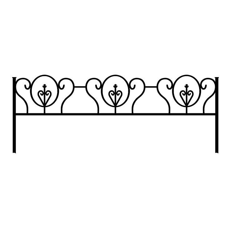 Металлические оградки, столы, скамейки в Новосибирске | Оградка №3