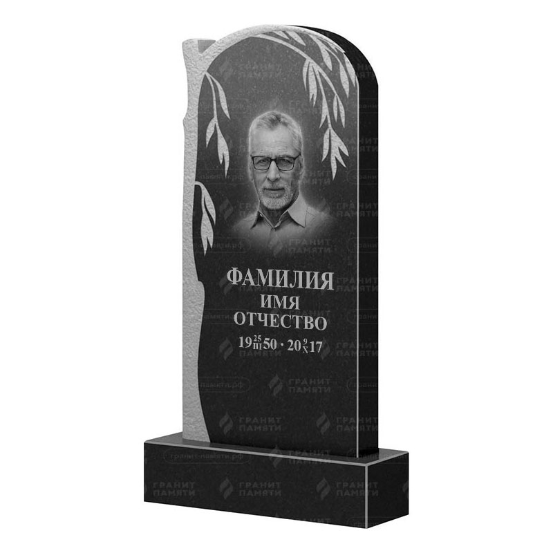 Памятники из гранита с деревом в Новосибирске | Гранитный памятник ФГ-090