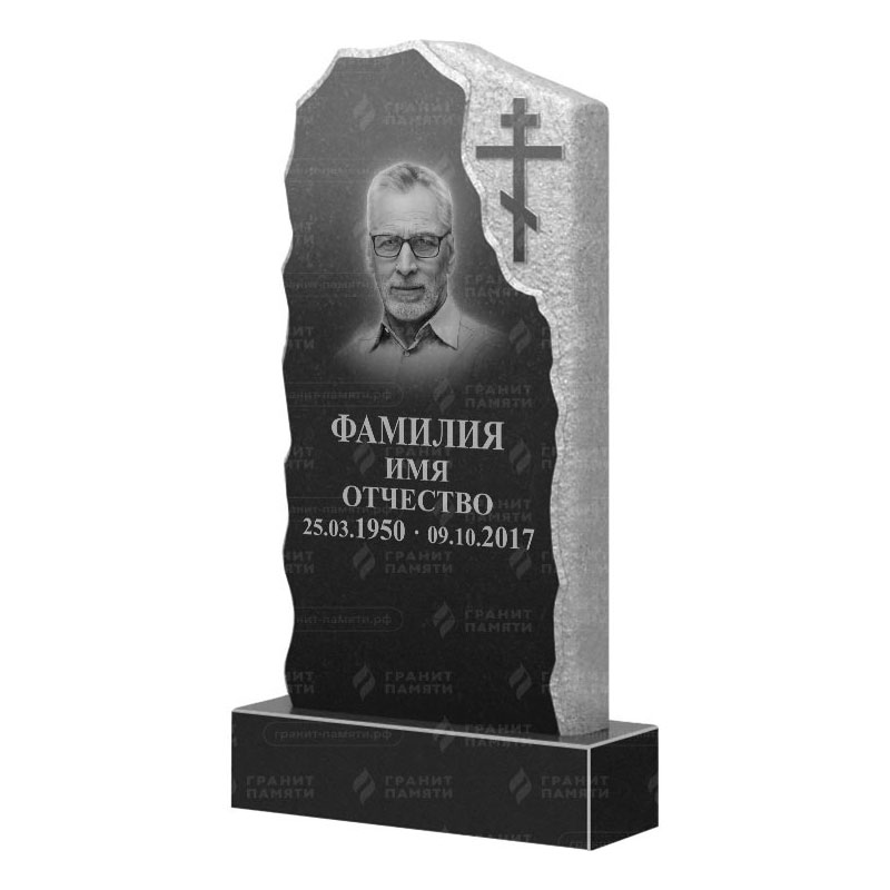 Памятники из гранита с обколом, скалы в Новосибирске | Гранитный памятник ФГ-231