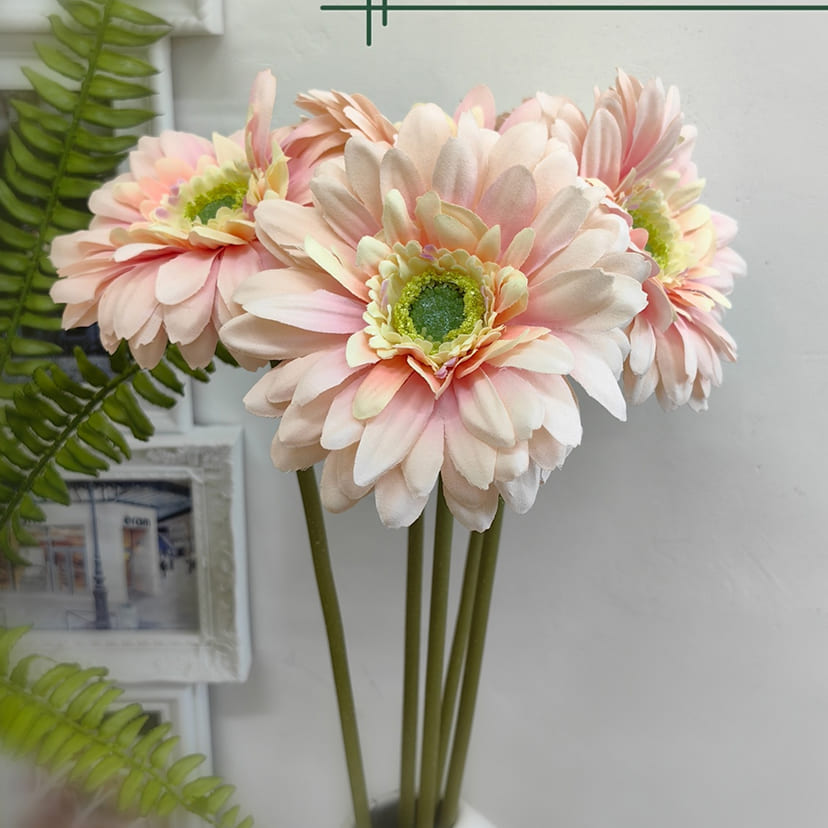 Искусственные цветы в Новосибирске | Цветок искусственный «Гербера», молочно-розовая, одиночный