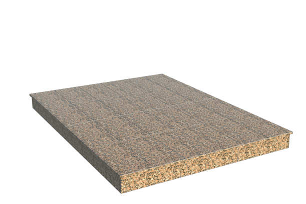 Площадки на могилу в Новосибирске | Площадка с вертикальной (15 см) облицовкой Южно-султаевским гранитом