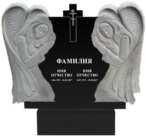 Памятники с ангелом на могилу в Новосибирске | Гранитный памятник Ангел №1