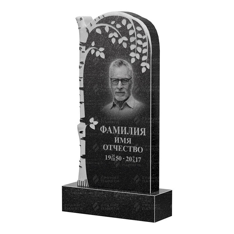 Памятники из гранита с деревом в Новосибирске | Гранитный памятник ФГ-091