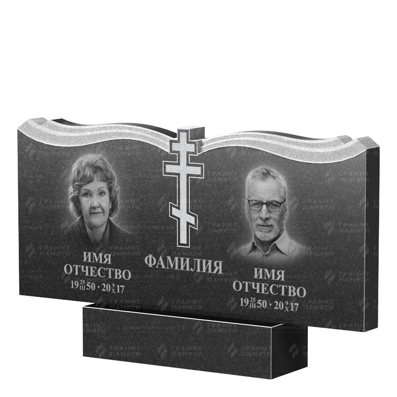 Гранитные памятники в Новосибирске | Двойной гранитный памятник ФГ-262