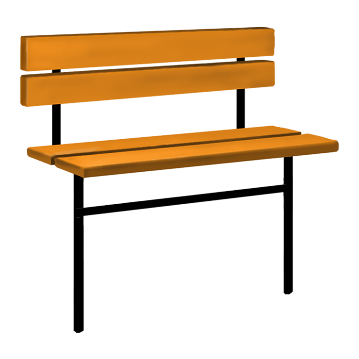 Металлические оградки, столы, скамейки в Новосибирске | Скамейка №3 со спинкой