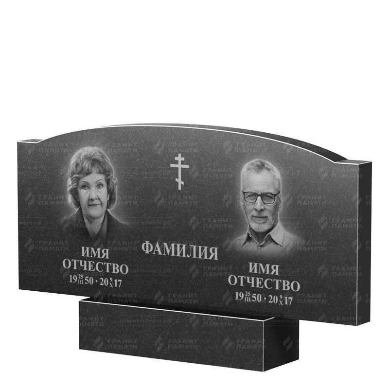 Гранитные памятники в Новосибирске | Двойной гранитный памятник ФГ-257