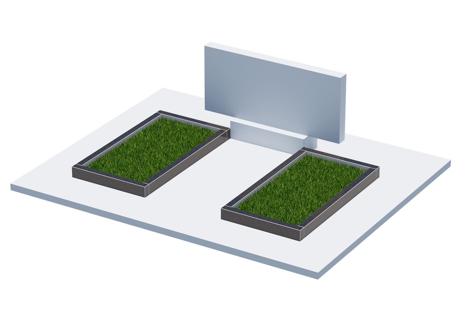 Цветники и надгробные плиты в Новосибирске | Цветник Автономный, 2 шт