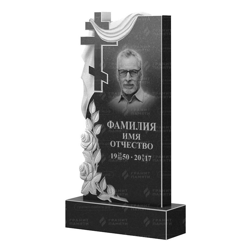 Памятники из гранита вертикальные в Новосибирске | Гранитный памятник ФГ-189
