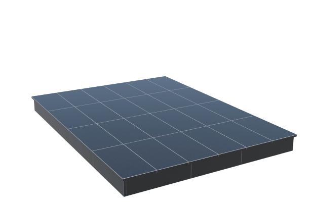 Площадки на могилу в Новосибирске | Площадка с вертикальной (15 см) облицовкой гранитом Габбро