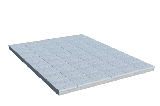 Площадки на могилу в Новосибирске | Площадка с тротуарной плиткой