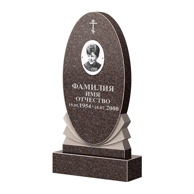 Памятники из цветного гранита в Новосибирске | Памятник из гранита Елизовский ФГЦ-068