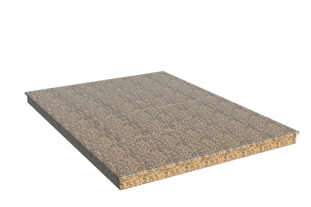 Площадки на могилу в Новосибирске | Площадка с вертикальной (10 см) облицовкой Южно-султаевским гранитом