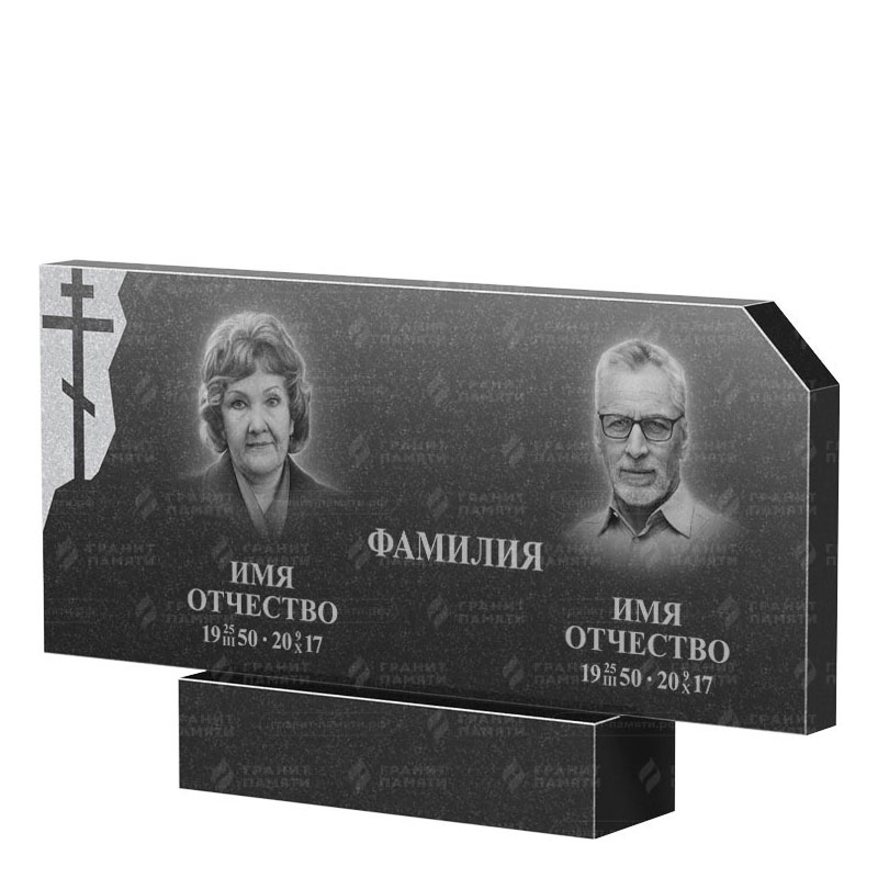 Памятники из гранита двойные в Новосибирске | Двойной гранитный памятник ФГ-134